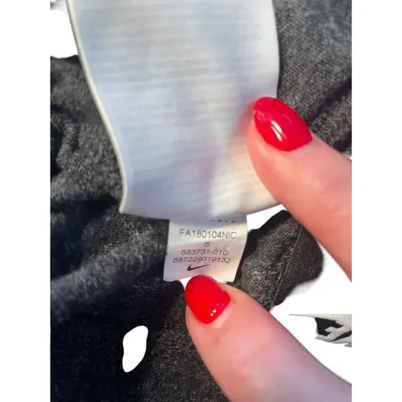 NIKE Hoodie + Joggers Set – Charcoal Gray, Red Stripe, Size Small, Athleisure - Picture 8 of 12